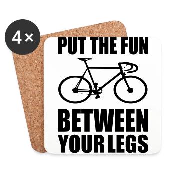 Put the fun between your legs - Coasters (set of 4) - white - Front