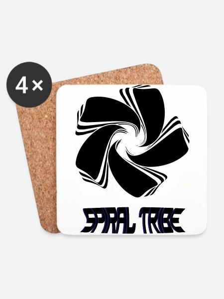 Spiral Tribe - Coasters (set of 4) - white