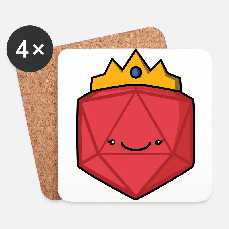 Dice Queen - Untersetzer (4er-Set) - Weiß