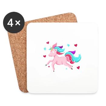 I Suck At Fantasy Football Einhorn - Untersetzer (4er-Set) - Weiß - Vorne