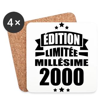 édition limitée millésime 2000 - Dessous de verre (lot de 4) - blanc - Devant