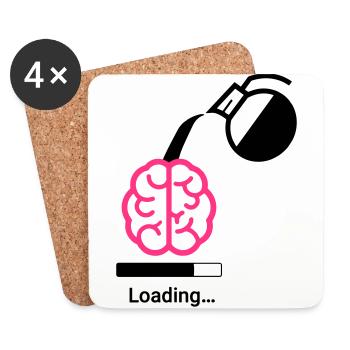 Coffee charging status - Coasters (set of 4) - white - Front
