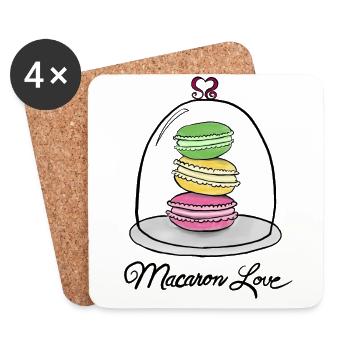 Macaron Love - Macaron Love - Coasters (set of 4) - white - Front
