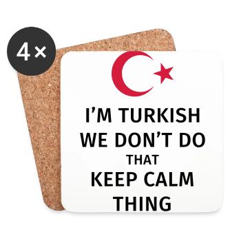 Turkey turk turkish gift funny saying - Coasters (set of 4) - white - Front
