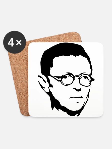 Philosophie - Untersetzer (4er-Set) - Weiß