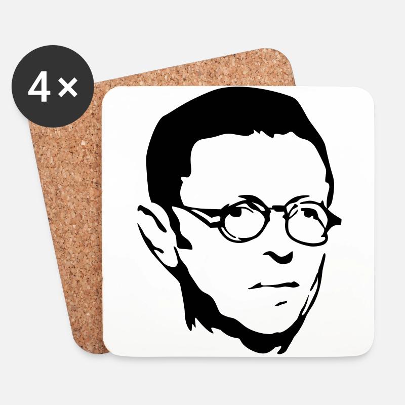 Philosophie - Untersetzer (4er-Set) - Weiß