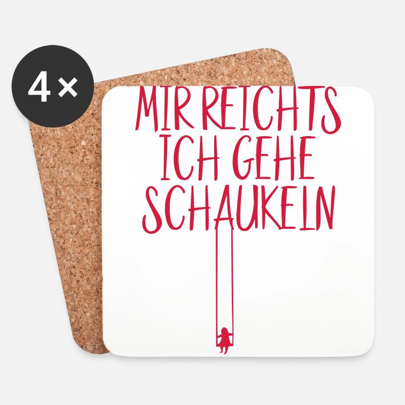 Mir reichts ich gehe schaukeln! - Untersetzer (4er-Set) - Weiß