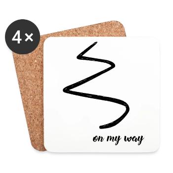 on my way - Coasters (set of 4) - white - Front