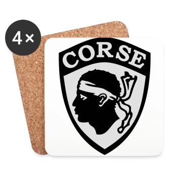 Corsica Blason - Coasters (set of 4) - white - Front
