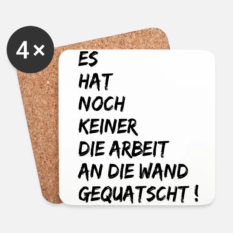 arbeit faul handwerker laber quatsch spruch lustig - Untersetzer (4er-Set) - Weiß