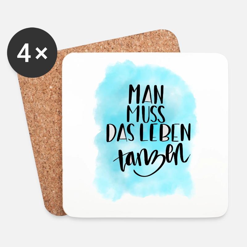 Das Leben tanzen - Untersetzer (4er-Set) - Weiß