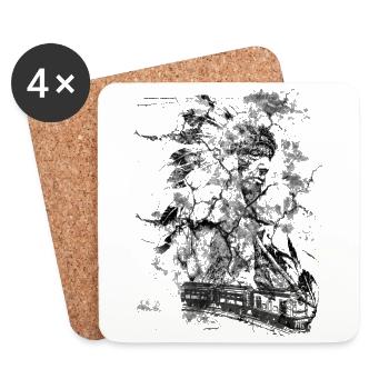 Amarican India Indians - Coasters (set of 4) - white - Front