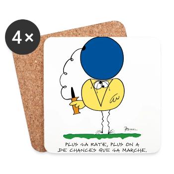 More it fails, the more it works - Coasters (set of 4) - white - Front