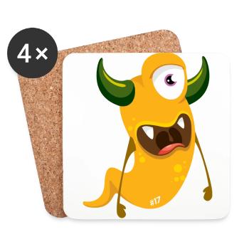 Monstaa Originaals Monster #17 - Coasters (set of 4) - white - Front