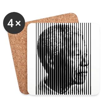 Mandela Freedom For all (1c) - Coasters (set of 4) - white - Front