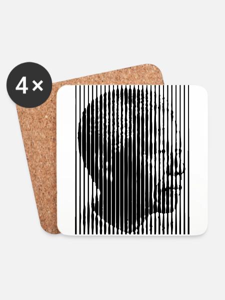 Mandela Freedom For all (1c) - Coasters (set of 4) - white