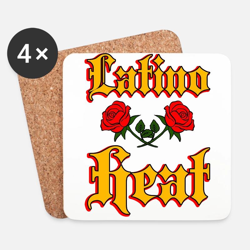 Latino Hitze - Untersetzer (4er-Set) - Weiß