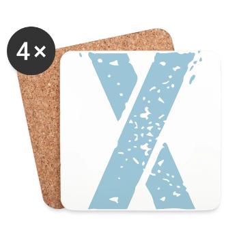X Mark - Untersetzer (4er-Set) - Weiß - Vorne