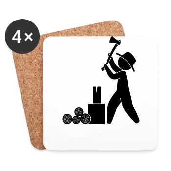 Lumberjack Ranger axe - Coasters (set of 4) - white - Front