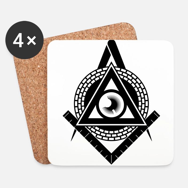 Illuminati - Untersetzer (4er-Set) - Weiß