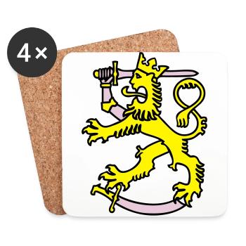 finnisches symbol finnland löwenflagge - Untersetzer (4er-Set) - Weiß - Vorne