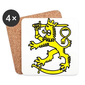 finnisches symbol finnland löwenflagge - Untersetzer (4er-Set) - Weiß - Vorne