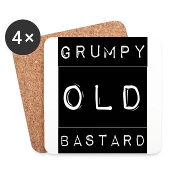 Grumpy - Untersetzer (4er-Set) - Weiß - Vorne