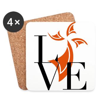 BREIZH LOVE HERMINE - Dessous de verre (lot de 4) - blanc - Devant