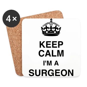Doctor Arzt Surgeon Chirurg Surgery Chirurgie - Coasters (set of 4) - white - Front