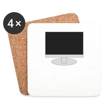 Moniteur - ordinateur - Dessous de verre (lot de 4) - blanc - Devant