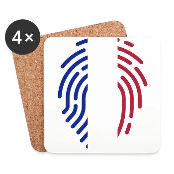 France Français Française French Frankreich - Coasters (set of 4) - white - Front
