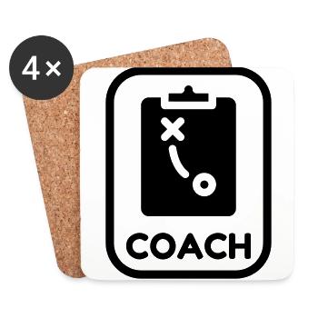 Coach Coaching Trainer Sport Entraineur Team - Coasters (set of 4) - white - Front