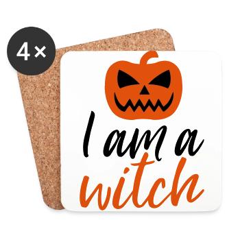 I am a Witch - Coasters (set of 4) - white - Front