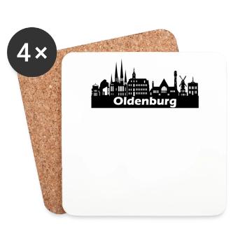 Oldenburg + Skyline - Coasters (set of 4) - white - Front