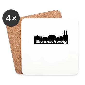 Braunschweig + Skyline - Dessous de verre (lot de 4) - blanc - Devant