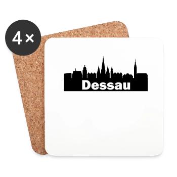 Dessau + Skyline - Coasters (set of 4) - white - Front