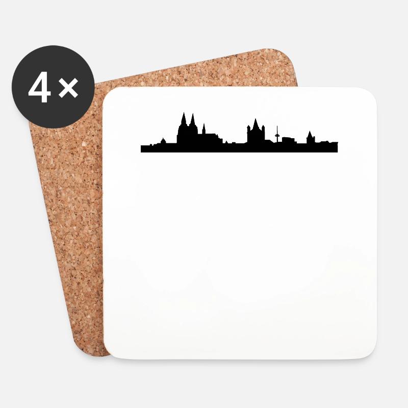 Koblenz Skyline - Untersetzer (4er-Set) - Weiß