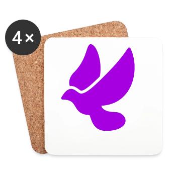 Dove peace dove freedom air gift idea - Coasters (set of 4) - white - Front