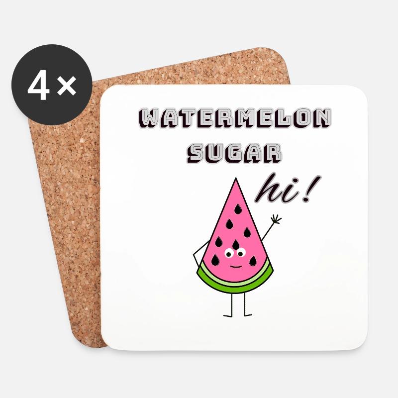 Wassermelonenzucker - Untersetzer (4er-Set) - Weiß