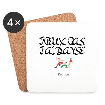 J'peux pas j'ai danse - Dessous de verre (lot de 4) - blanc - Devant
