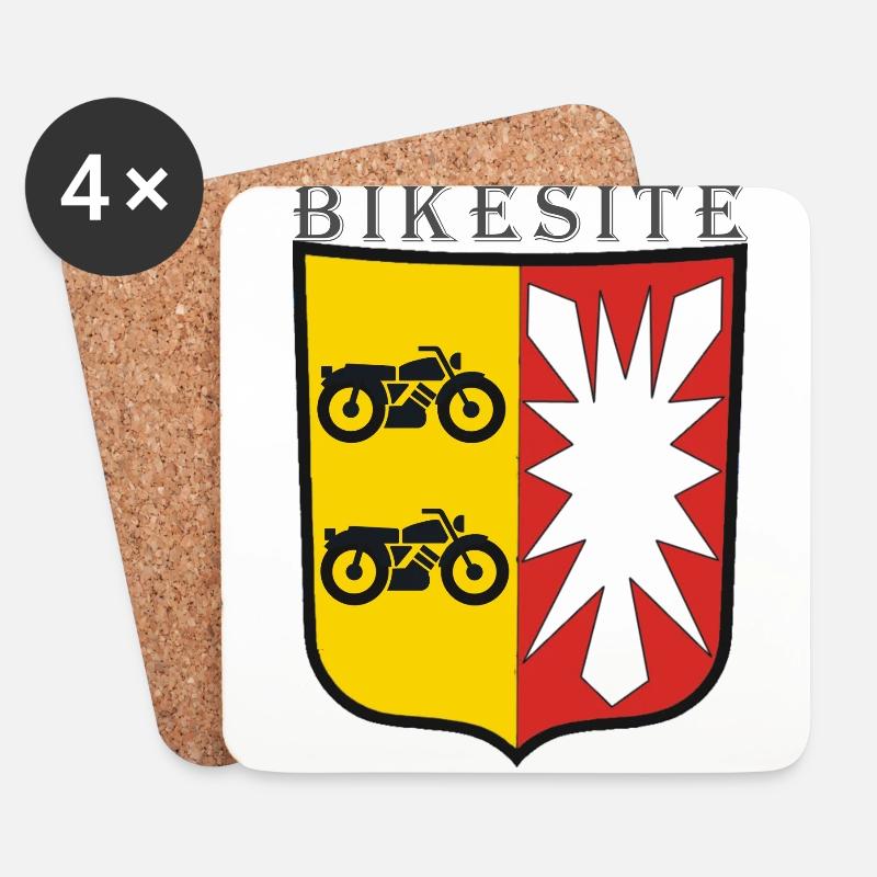 Bikesite SH - Untersetzer (4er-Set) - Weiß