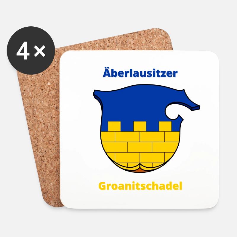 Äberlausitzer Groanitschadel - Untersetzer (4er-Set) - Weiß