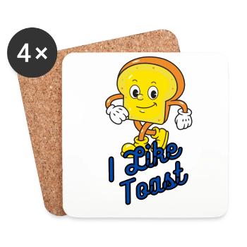 i like toast - Coasters (set of 4) - white - Front