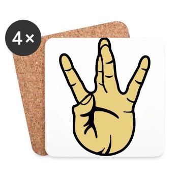 westside hand - Untersetzer (4er-Set) - Weiß - Vorne