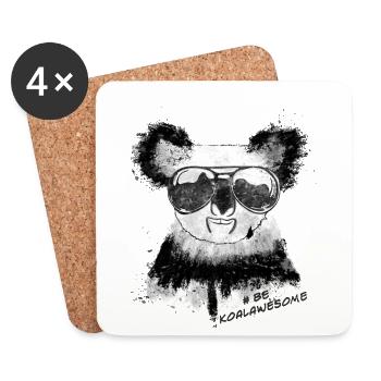 Koala #Cool - Untersetzer (4er-Set) - Weiß - Vorne