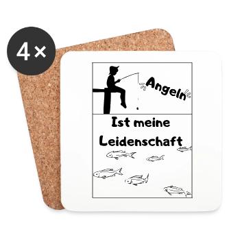 Angel Schriftzug Design - Untersetzer (4er-Set) - Weiß - Vorne