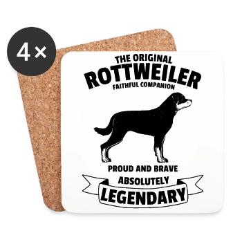 Legendärer Rottweiler Hund Classic Retro Vintage - Untersetzer (4er-Set) - Weiß - Vorne