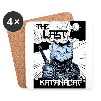 The Last KatanaCat Samurai Cat - Coasters (set of 4) - white - Front