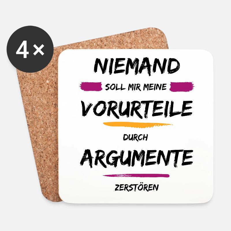 Niemand - Untersetzer (4er-Set) - Weiß