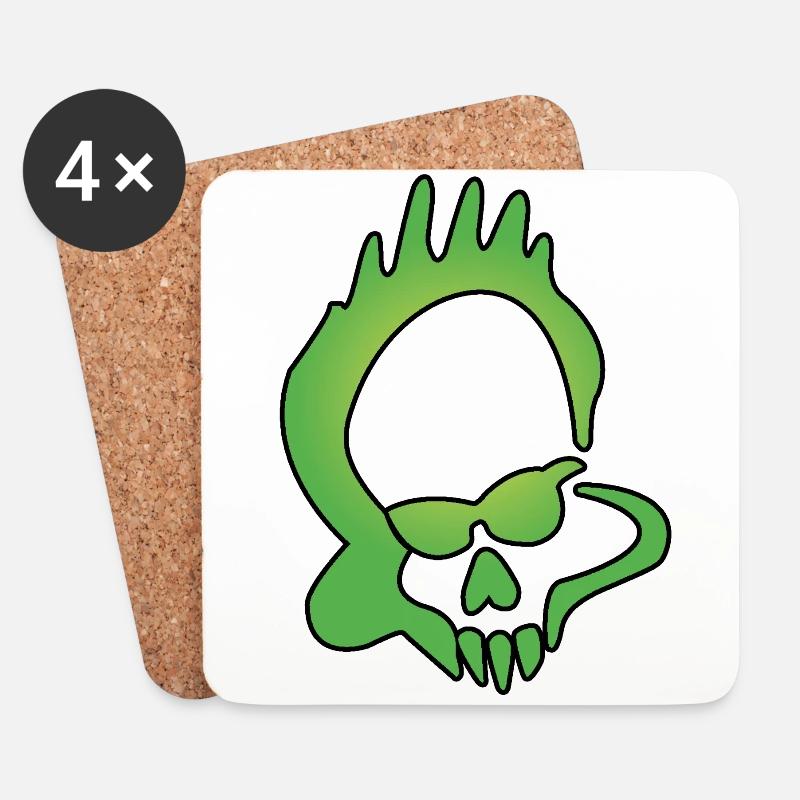 manslayergreenlogo - Untersetzer (4er-Set) - Weiß